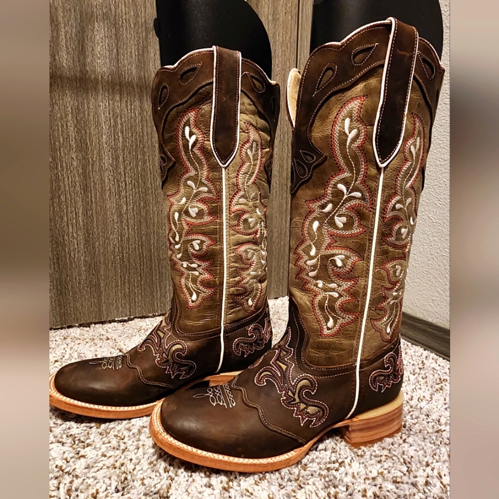 Rockin Leather Cowboy Boots